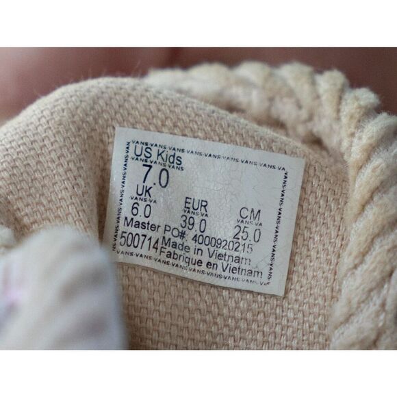 Vans Era Classics Colorblock Corduroy Pink Blue Yellow Shoes Sneaker Kid Size 7 - Picture 9 of 10